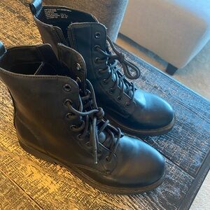 Black Fall Combat Boots